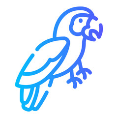 bird Line Gradient Icon