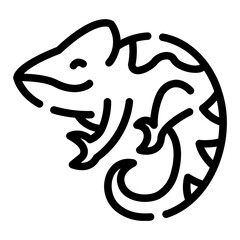 chameleon Line Icon © Barudak Lier
