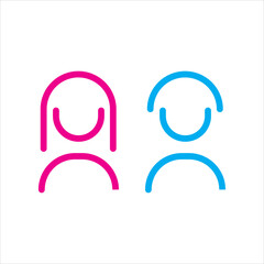 man and woman icon vector illustration symbol