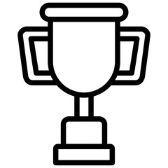 trophy icon illustration design with outline