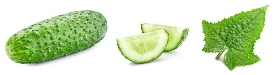 Cucumber isolated on white background