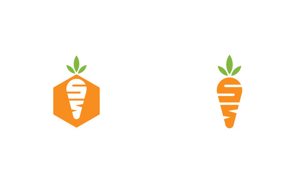S letter with carrot logo 