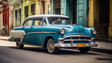 Kuba Oldtimer in Havanna - obrazy, fototapety, plakaty
