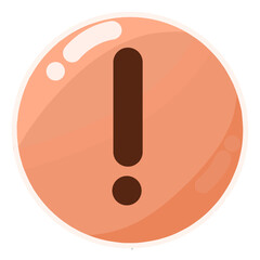 exclamation mark icon on square internet button