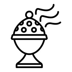 incense burner outline icon