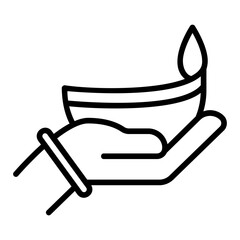 diwali outline icon