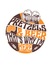 Octoberfest pretzels and beer