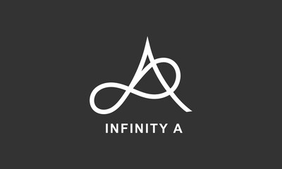 letter A and infinity logo design for company