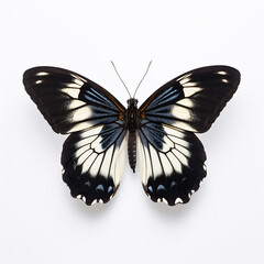 Butterfly on a white background.  3D illustration digital art design, generative AI