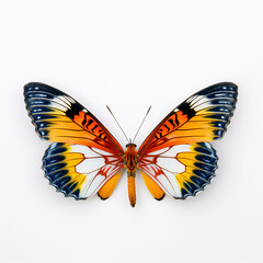 Exotic butterfly on white background.  3D illustration digital art design, generative AI