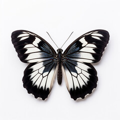 Black and white butterfly. 3D illustration digital art design, generative AI