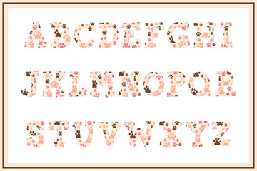 Versatile Collection of Dog Paw Alphabet Letters for Various Uses