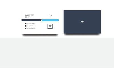 Simple Professional business card  design template.