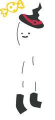 a ghost hold a candy