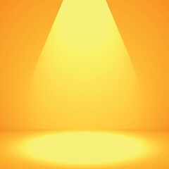 Color background limbo backdrop. Yellow. Studio light. - obrazy, fototapety, plakaty
