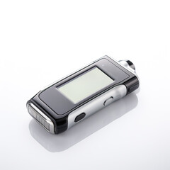 Insulin pump device isolated on white 