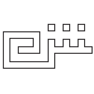 black geometric shape design clip art preview