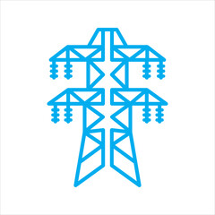 high voltage tower icon vector illustration symbol