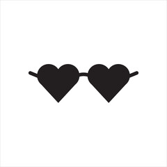 glasses heart icon vector illustration symbol