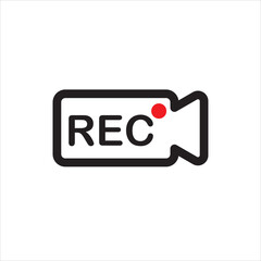 REC icon vector illustration symbol