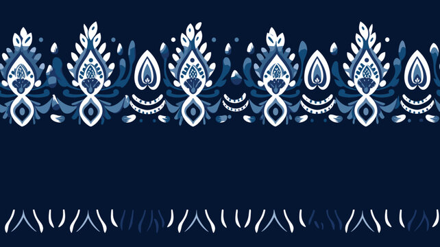 an abstract pattern of blue and white with stylized floral roots, in the style of polish folklore motifs, decorative borders, pyotr konchalovsky, dark navy, aquarellist, festive atmosphere