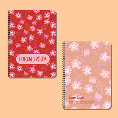 Artfully crafted floral vectors embrace these journals, adding a touch of nature's charm to your notes and inspirations