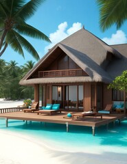 tropical resort hotel