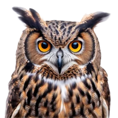 Poster owl isolated on transparent background cutout © NI