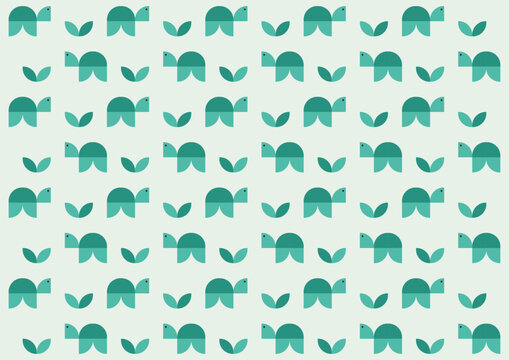 green turtle seamless pattern background design