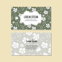 Nature meets professionalism: Vector floral business cards merge beauty and corporate finesse. Elegant business cards bloom with nature's grace through intricate vector floral designs.