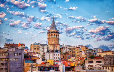 Fototapeta premium View of the Galata Tower in Istanbul