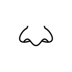 nose icon vector design templates