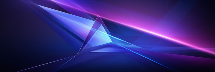 Abstract blue and purple gradient background with glass