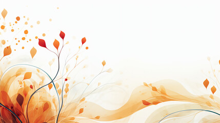 Autumn abstract background with organic lines and tee