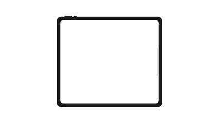 tablet black color with blank touch screen and flare isolated on white background. realistic and detailed device mockup. stock vector illustration