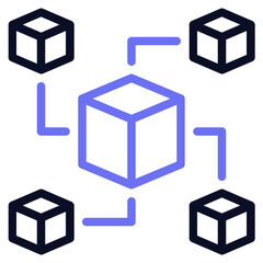 Blockchain Network Icon