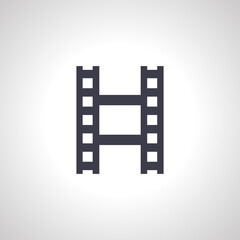 Photo video film frame tape icon.