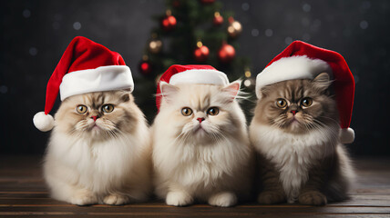 CATS ON CHRISTMAS  