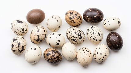 Obraz premium Set perpaline eggs isolated on white background 