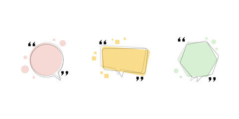 Collection of text boxes in pastel colors