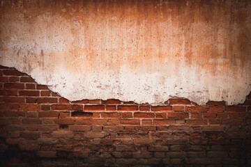 wall old surface of the White stone texture rough, brick red white tone. Use this for wallpaper or background image. Paint white warm texture for wallpaper .There is a blank space for text..