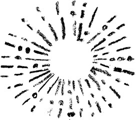 Chalk Hand Drawn Rays Illustration