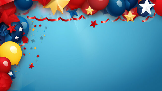 Superhero theme Party Background with empty copy space. Generative AI.