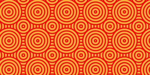 Abstract Pattern with wave lines orange red scripts background. seamless scripts geomatics overloping create retro line backdrop pattern background. Overlapping Pattern with Transform Effect.