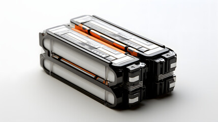 Battery pack on white background