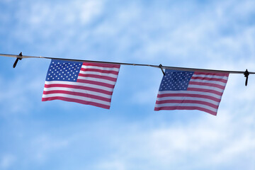American flag bunting for 4th of July