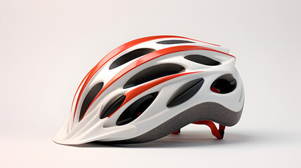 Fototapeta premium Bicycle helmet on white background