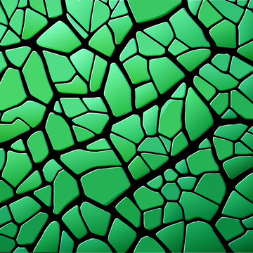 abstract vector stained-glass mosaic background - green and black circles