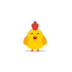 yellow happy cute chicken cartoon