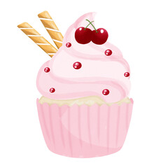 cupcake with cherry